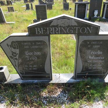 BERRINGTON Gordon Fred 1917-1987 & Cecilia Johanna PRETORIUS 1912-1990