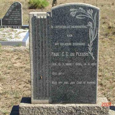 PLESSIS Paul G.C., du 1888-1958