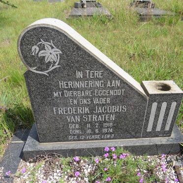 STRATEN Frederik Jacobus, van 1918-1974