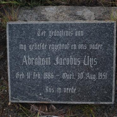 UYS Abraham Jacobus 1886-1951