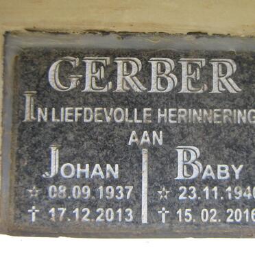 GERBER Johan 1937-2013 &amp; Baby 1940-2016