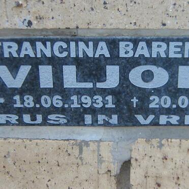 VILJOEN Francina Barendina 1931-2005