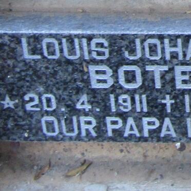 BOTES Louis Johannes 1911-1978
