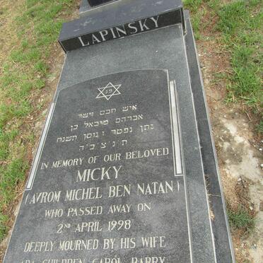 LAPINSKY Avrom Michel Ben Natan -1998