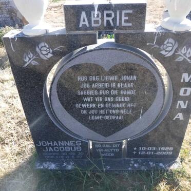 ABRIE Johannes Jacobus 1930-1997 &amp; Mona 1928-2009