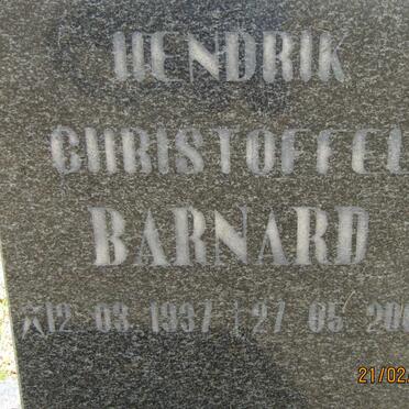BARNARD Hendrik Christoffel 1937-2007
