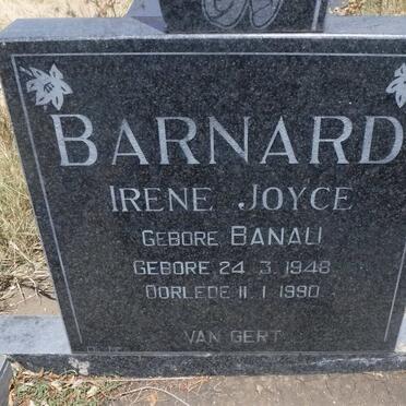 BARNARD Irene Joyce nee BANAU 1948-1990