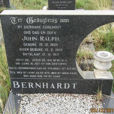 BERNHARDT John Ralph 1920-1971