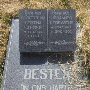 BESTER Johannes Lodewicus 1914-2001 &amp; Stoffelina Gertina 1914-1991