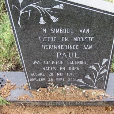 BERG Paul, van den 1918-2001