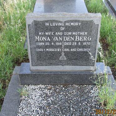 BERG Mona, van den 1919-1970
