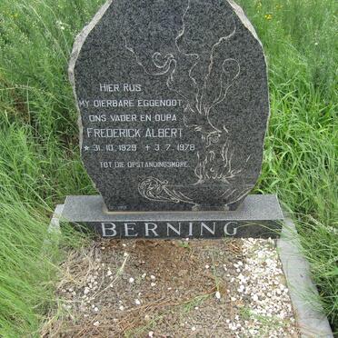 BERNING Frederick Albert 1929-1978