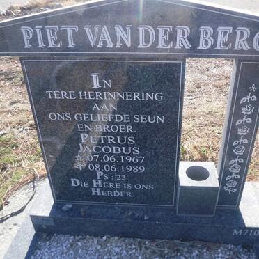 BERG Petrus Jacobus, van der 1967-1989