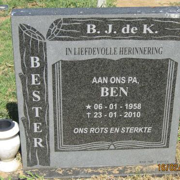 BESTER B. J. de K. 1958-2010