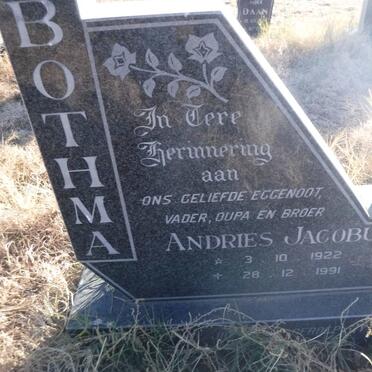 BOTHMA Andries Jacobus 1922-1991