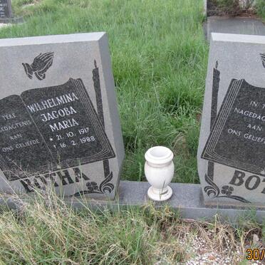 BOTHA Frederick Johannes 1920-1983 &amp; Wilhelmina Jacoba Maria 1917-1988