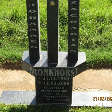 BRONKHORST Johannes Zacharias 1960-2006