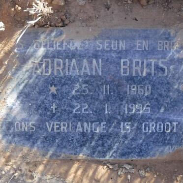 BRITS Adriaan 1960-1995