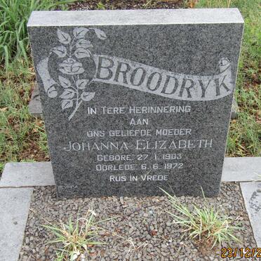 BROODRYK Johanna Elizabeth 1903-1972