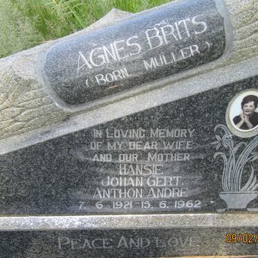 BRITS Agnes nee MULLER 1921-1962