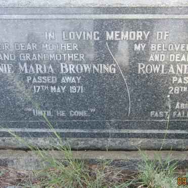BROWNING Rowland -1962 &amp; Minnie Maria -1971