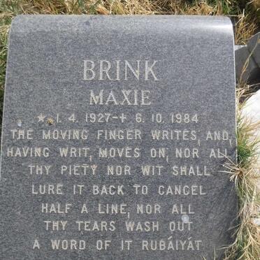 BRINK Maxie 1927-1984