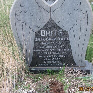 BRITS Johan Arend Van Riebeeck 1952-1977