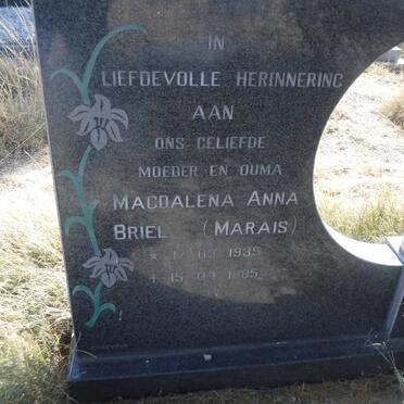 BRIEL Magdalena Anna nee MARAIS 1935-1985