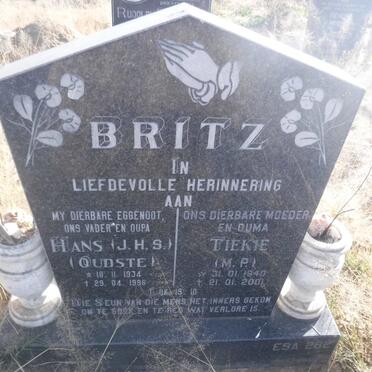 BRITZ Hans J.H.S.  1934-1996 &amp; M.P. 1940-2001