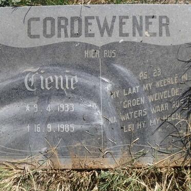 CORDEWENER Tienie 1933-1985