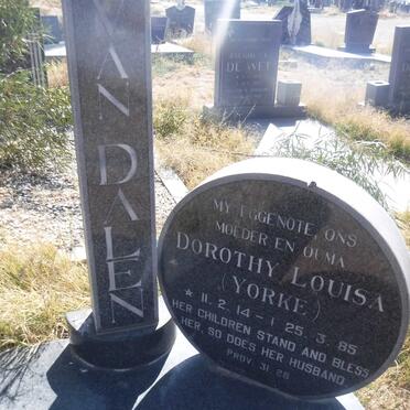 DALEN Dorothy Louisa, van nee YORKE 1914-1985