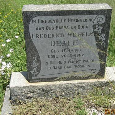 DEALE Frederick Wilhelm 1916-1962