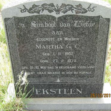 EKSTEEN Martha G.C. 1907-1970
