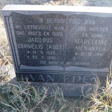 EDEN Jacobus Cornelis, van 1939-1995 &amp; Madeleine Menantea 1941-