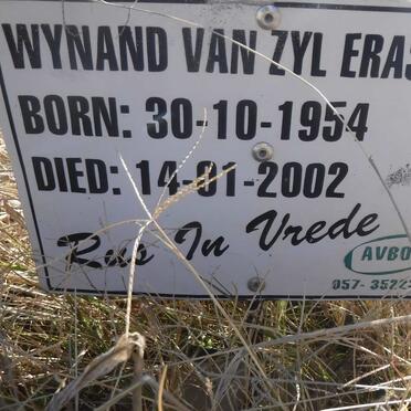 ERASMUS Wynand van Zyl 1954-2002
