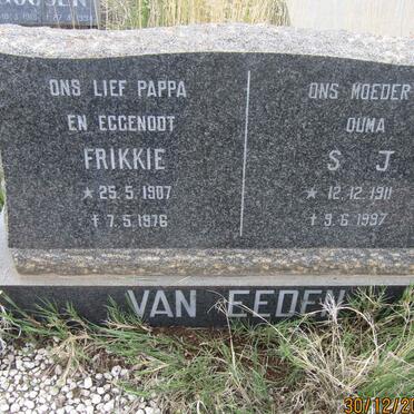 EEDEN Frikkie, van 1907-1976 &amp; S.J. 1911-1997