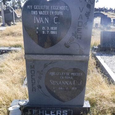 EHLERS Ivan C. 1930-1985 &amp; Susanna C.J. 1931-