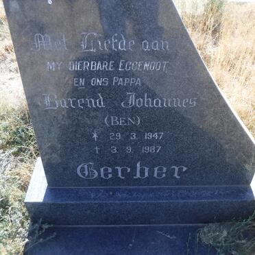 GERBER Barend Johannes 1947-1987