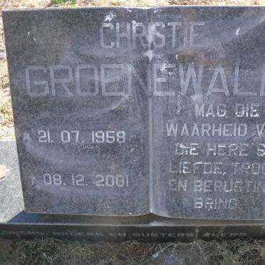 GROENEWALD Christie 1958-2001