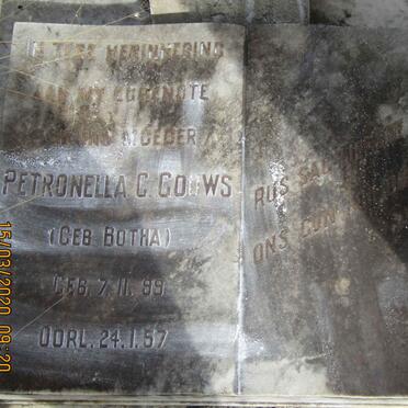 GOUWS Petronella C. nee BOTHA 1899-1957