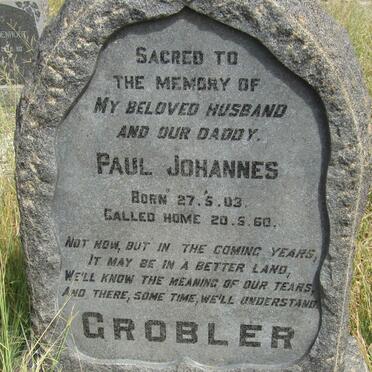 GROBLER Paul Johannes 1903-1960