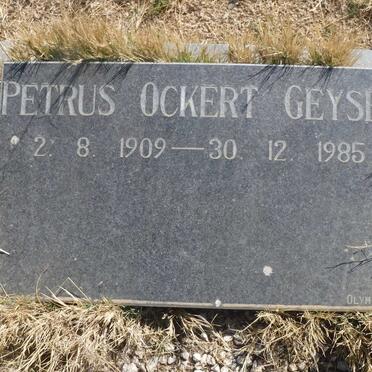 GEYSER Petrus Ockert 1909-1985