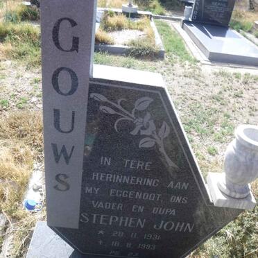 GOUWS Stephen John 1931-1993