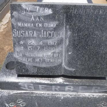 GERBER Susara Jacoba 1917-1990