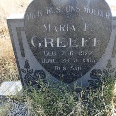 GREEFF Maria F. 1927-1983