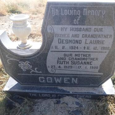 GOWEN Desmond Laurie 1924-1986 &amp; Ruth Susanne 1929-1998