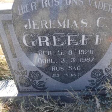 GREEFF Jeremias C. 1920-1987