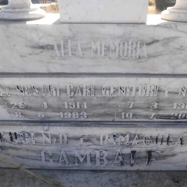 GAMBALF Eugenio 1914-1983 &amp; Immagolata 1915-2005