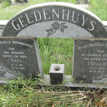 GELDENHUYS Thys 1911-1985 &amp; Nellie 1925-1977