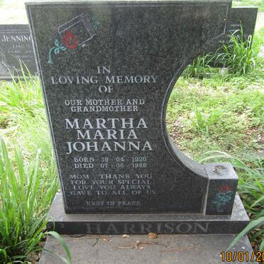 HARRISON Martha Maria Johanna 1920-1986